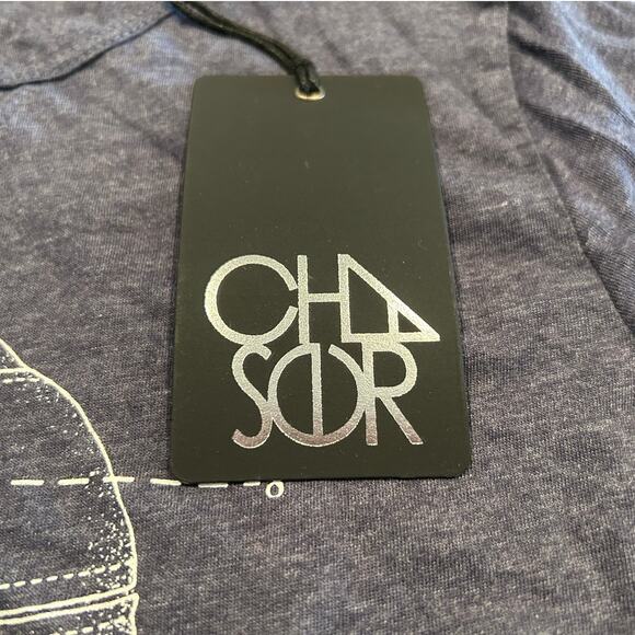 NWT Chaser Football Helmet Graphic Long Sleeve Tee, Navy, Boys Size 6 - Picture 3 of 4